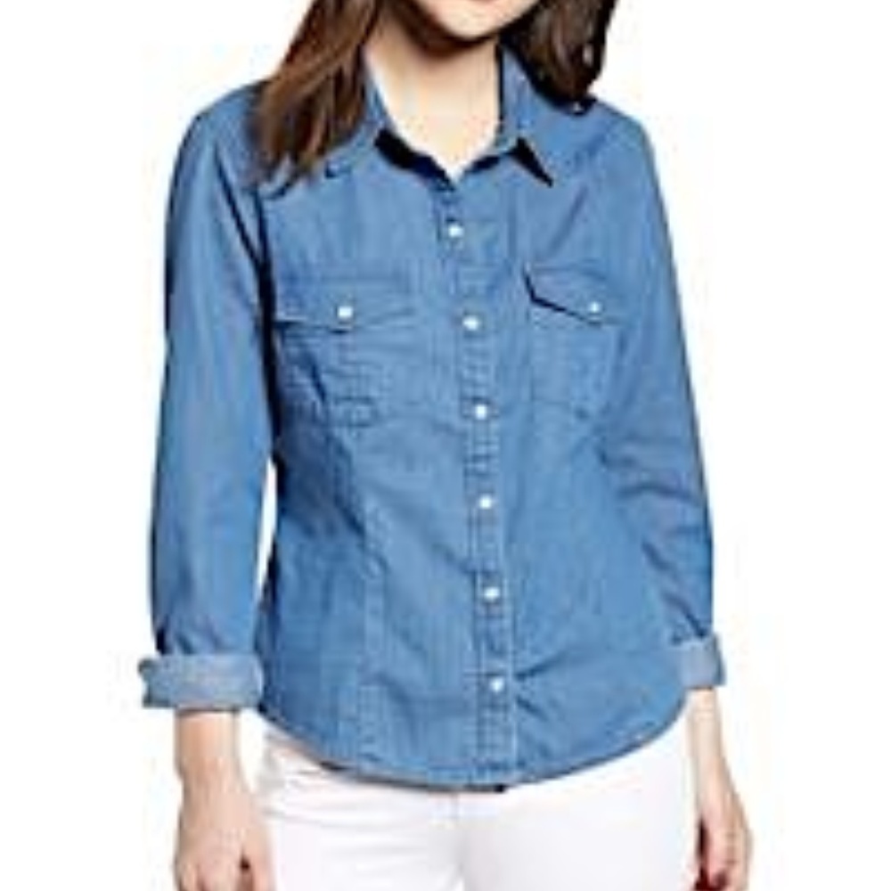 Bp Denim Style Button Down Shirt